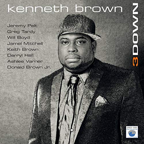Black and white album cover featuring Kenneth Brown in a suit and hat.