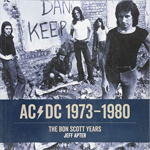 Book cover featuring black-and-white photo of AC/DC band members with title text overlay.