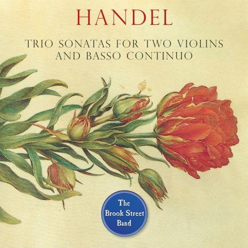 CD cover featuring red tulip illustration and blue circular logo on beige background.