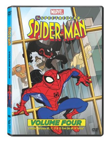 DVD case for "The Spectacular Spider-man Volume 4" featuring Spider-man and other characters.