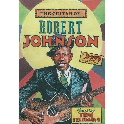 DVD cover featuring Robert Johnson playing guitar, wearing a suit, tie, and fedora hat.