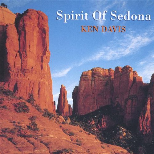 "CD cover featuring red rock formations under a blue sky with 'Spirit of Sedona' text."