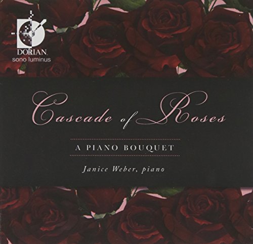 "CD cover with dark red roses and 'Cascade of Roses' title on black background."