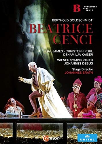 DVD cover for "Beatrice Cenci" featuring a man in white robes and others in red.