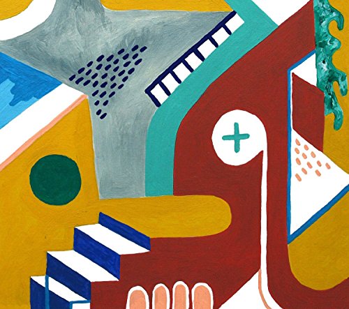 The image is an abstract painting with a mix of geometric shapes and colors. For accessibility purposes, a suitable alt text could be: "Abstract album cover with geometric shapes in various colors."
