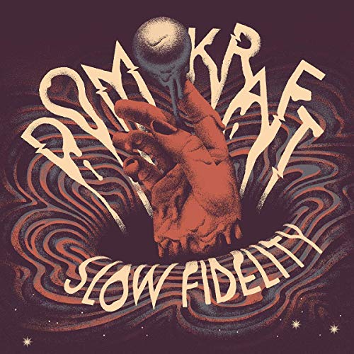 Album cover with hand holding a microphone, surrounded by swirling patterns and text.