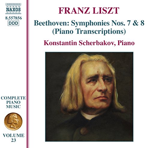 The image is a CD cover featuring a portrait of Franz Liszt. #### Alt Text "CD cover with Franz Liszt portrait, white background, and text."