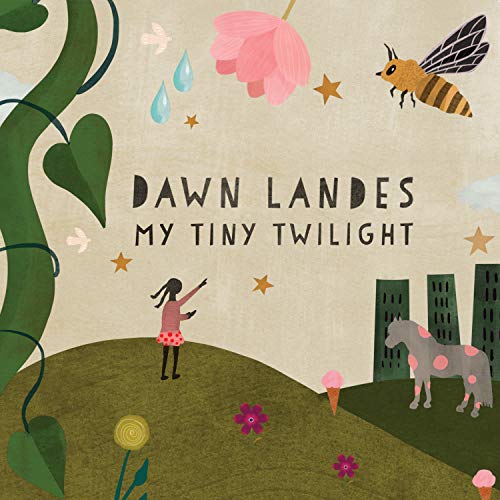 "Dawn Landes - My Tiny Twilight" CD cover featuring whimsical illustration of girl and horse.