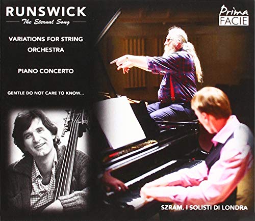 CD cover featuring a conductor and two musicians with text describing the music.