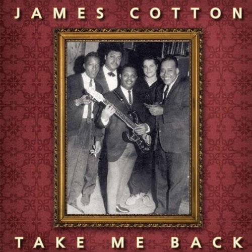 "Album cover with a black-and-white photo of five men in suits, one holding a guitar."