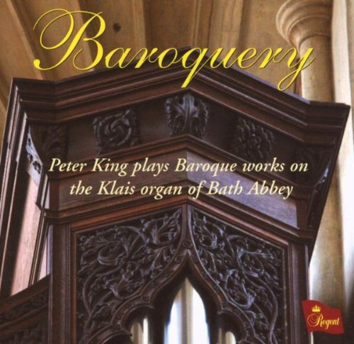 "CD cover featuring an ornate wooden organ with yellow and red text overlays."
