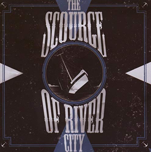 "Album cover with 'The Scourge of River City' text and a boat image."