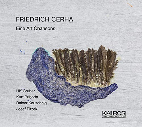 A CD cover featuring a blue and brown abstract art piece on a gray background.