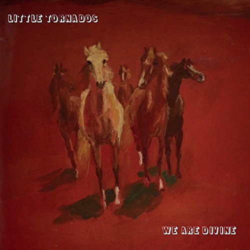 Red vinyl album cover featuring a painting of four horses.