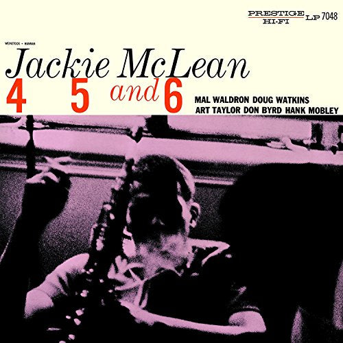 Vinyl album cover with Jackie McLean's image, titled "4, 5 and 6".