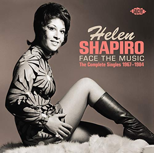 "CD cover featuring a black-and-white photo of Helen Shapiro sitting on a fur rug."