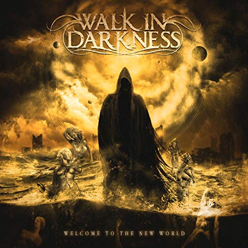 "Album cover art featuring a hooded figure amidst a dark, stormy scene."