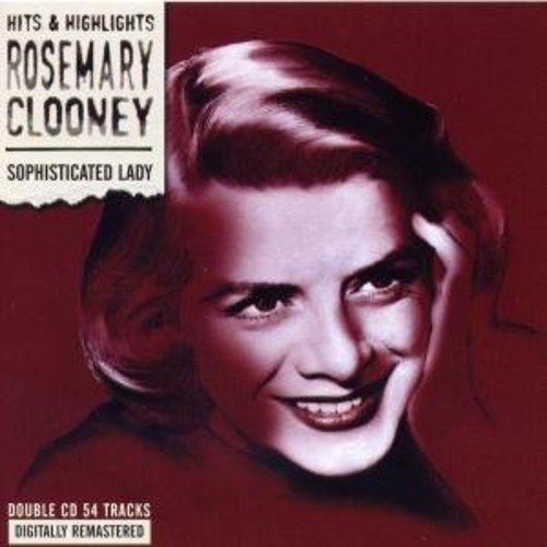 Rosemary Clooney album cover featuring a monochrome portrait against a red background.