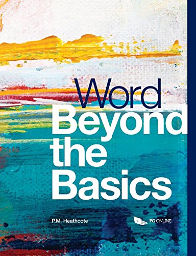 "Book cover with 'Word Beyond the Basics' title on an abstract, multi-coloured background."