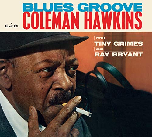Coleman Hawkins album cover featuring a man smoking, wearing a hat and suit.