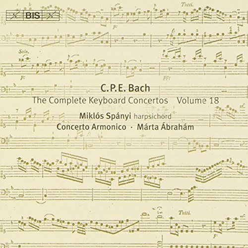 Spanyiconcerto Armonico - Bach: Keyboard Concertos Vol 18 (Miklos Spanyi / Concerto Armonico) (BIS: BISCD1787) [CD]