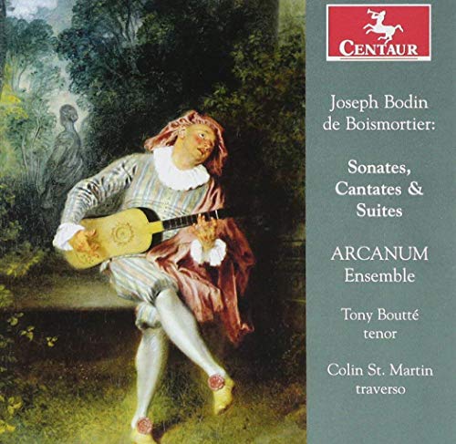 "CD cover with a man playing a lute in a forest, green background with white text."