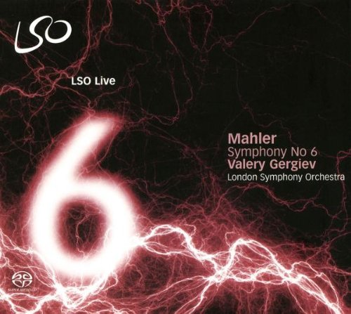 "CD cover with '6' surrounded by lightning, LSO logo, and text on dark background."