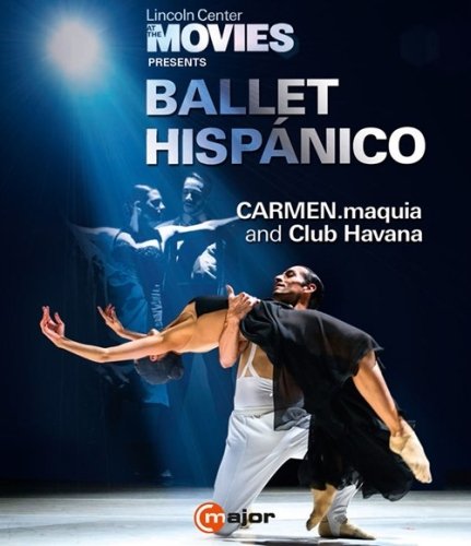 "Ballet Hispanico Blu-ray cover featuring male and female dancer in dramatic pose on stage."