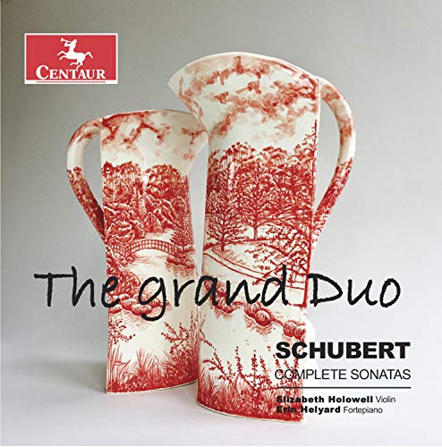 "Album cover featuring two white jugs with red designs and text overlay."