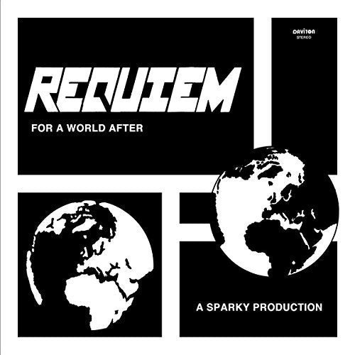 Black and white CD album cover with "Requiem for a World After" text and globe images.
