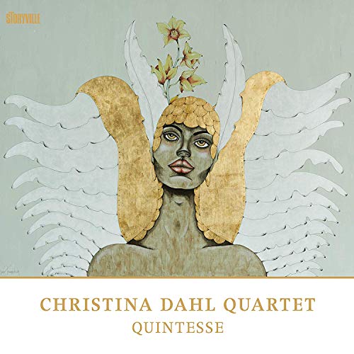 "CD cover featuring an illustration of a woman with wings and flowers."