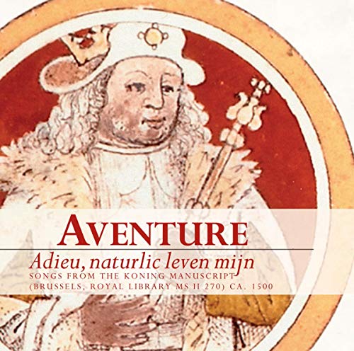 CD cover featuring a medieval man in ornate attire holding a bow and arrow.