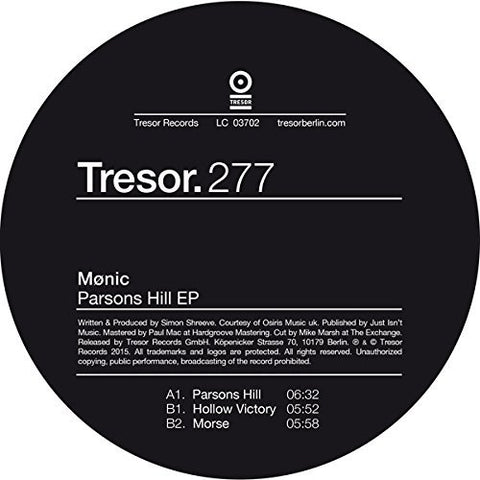 Monic - Parsons Hill EP [VINYL]