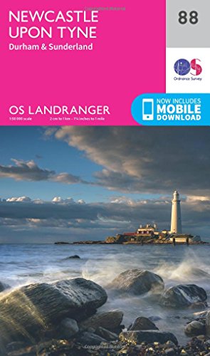 Landranger (88) Newcastle upon Tyne, Durham & Sunderland (OS Landranger Map)