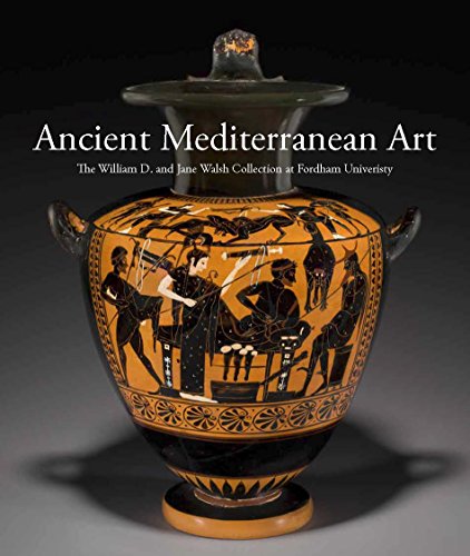 "Book cover featuring an ancient Greek vase with black-figured illustrations on a yellow background."