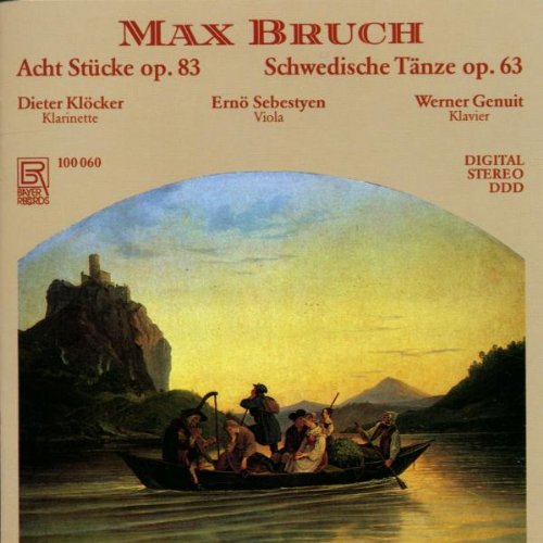 "CD cover featuring a serene lake scene with people in a boat at sunset."