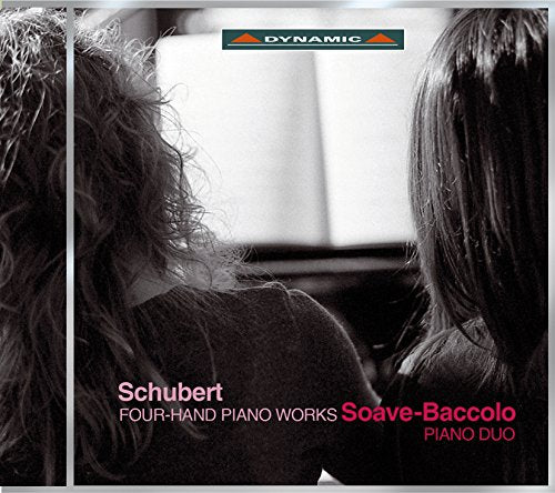 "CD cover featuring black and white image of two women seated at a piano."