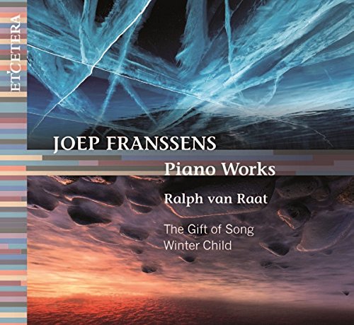 A CD cover with icy blue and orange abstract background, featuring white text.