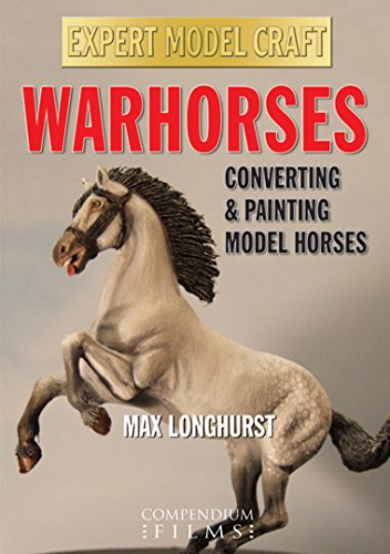 DVD cover featuring a rearing horse model with text "Warhorses: Converting & Painting Model Horses".