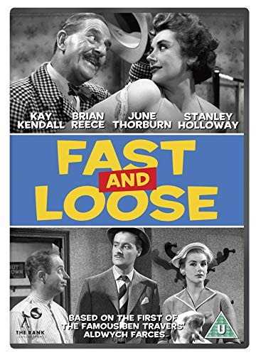 DVD cover for "Fast and Loose" with black-and-white images and blue title section.
