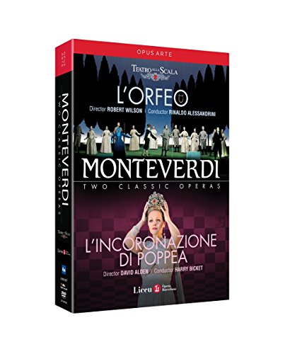 DVD case for "Monteverdi: 2 Classic Operas" with opera scenes on the cover.