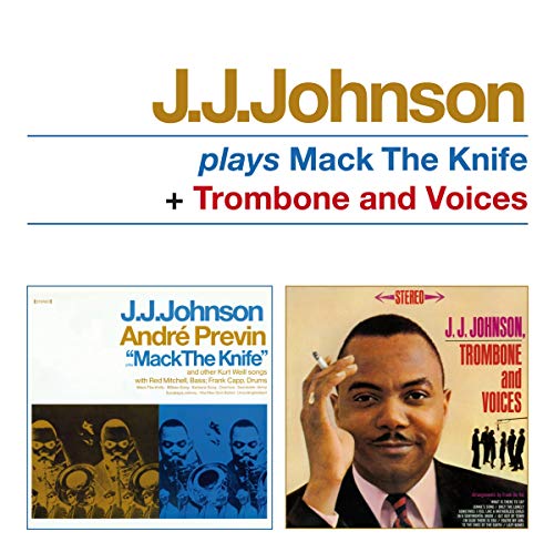 J.J. Johnson CD cover featuring two album covers with musician portraits and text.