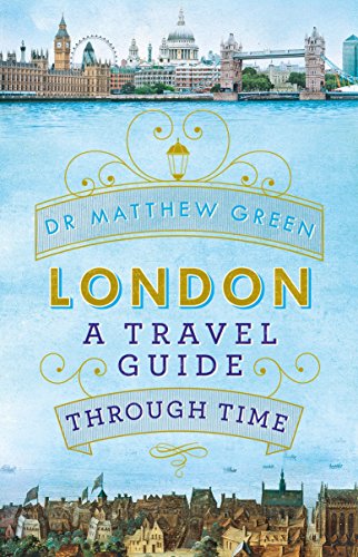 Book cover with 'London: A Travel Guide Through Time' title, featuring a London cityscape.
