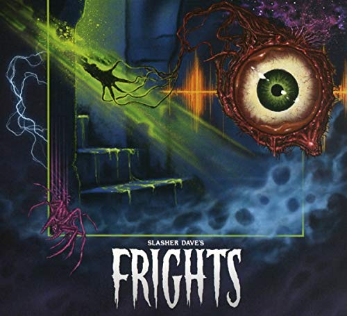 A CD cover featuring a large, disembodied green eye and spider-like creatures.