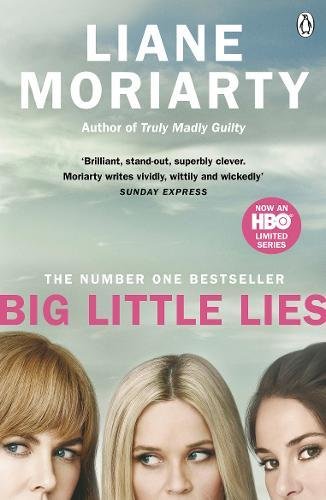 "Book cover of 'Big Little Lies' by Liane Moriarty, featuring three women's faces."