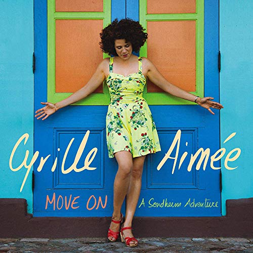 Cyrille Aimée album cover: woman in floral dress standing by a blue door.