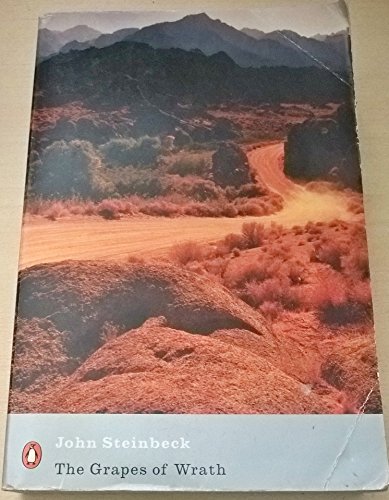 "Book cover of 'The Grapes of Wrath' by John Steinbeck with abstract plant illustration."