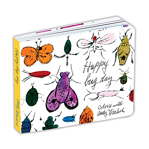 "Children's board book with colorful insect illustrations and 'Happy Bug Day' on the cover."