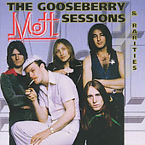 "CD cover featuring the band Mott, with five men posing together."