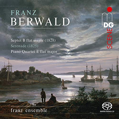 "CD cover featuring a serene seascape with sailing ships and a cloudy sky."
